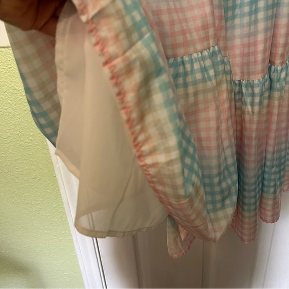 Storia Gingham multi color tiered lined dress nwt - Picture 10 of 16